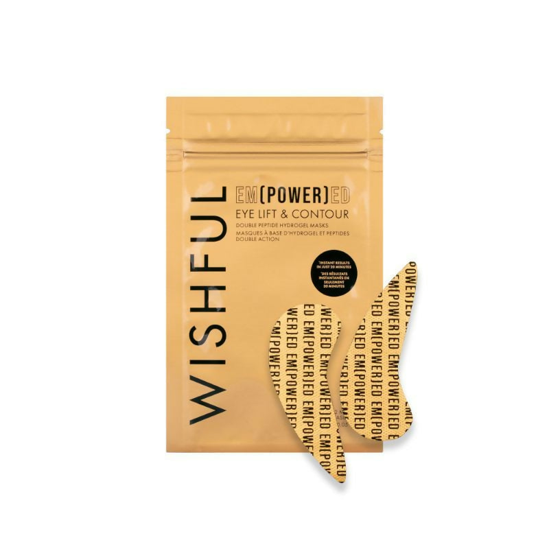 Image 1 of 3 pairs / Pack of 1 for the product Wishful By Huda Beauty Empowered Eye Lift & Contour Double Peptide Hydrogel Masks - Korean Skincare