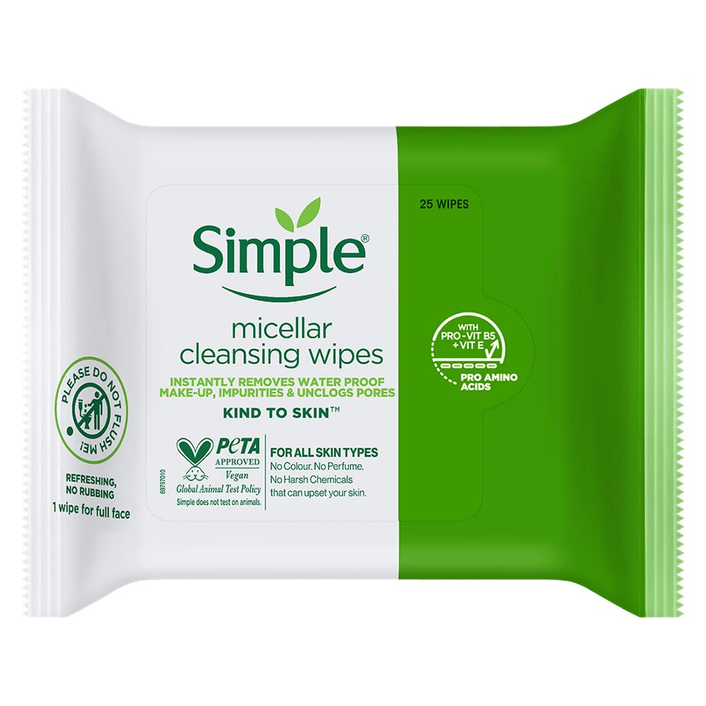 Image 1 of 25 wipes for the product Simple Kind To Skin Micellar Cleansing Wipes