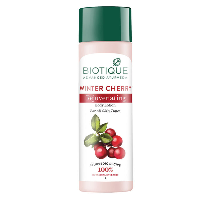Image 1 of 120 Ml / Pack of 1 for the product Biotique Advanced Ayurveda Bio Winter Cherry Rejuvenating Body Nourisher