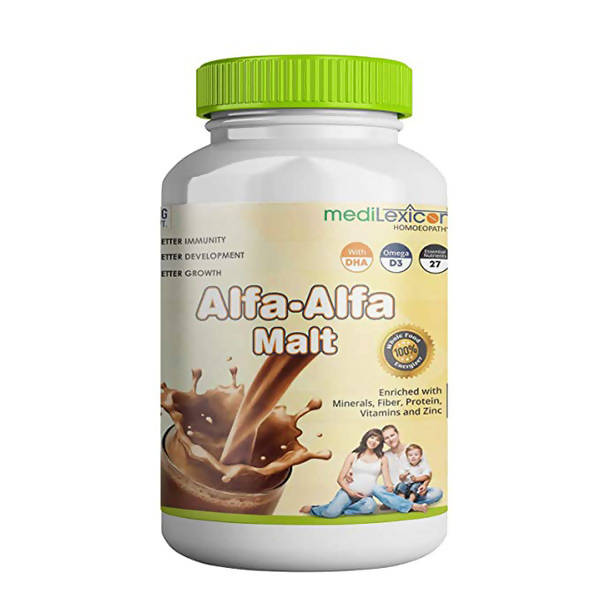 Image 1 of 250 gm for the product Medilexicon Homeopathy Alfa-Alfa Malt Powder