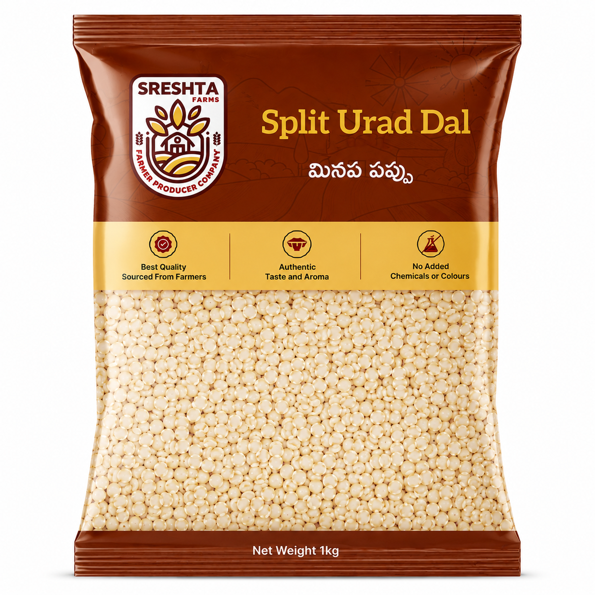 Image 1 of Sreshta Farms Natural Urad Dal Split (Minapa Pappu)