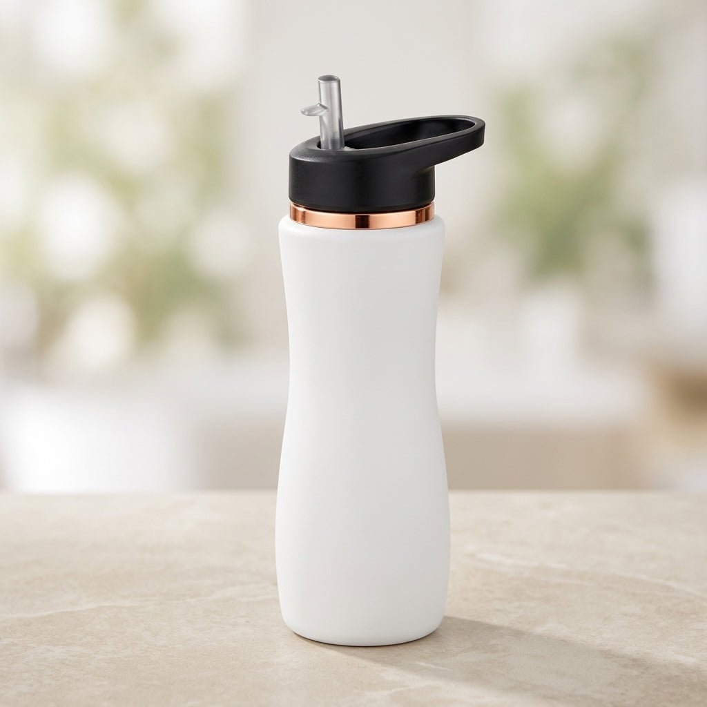 Image 1 of Default Title for the product Sattvya Gifting White Colour Coated Copper Sipper