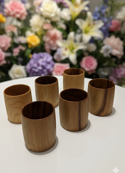 Image 1 of Wood estate Original Wooden Bourbon Drinking Water Glass Gifts