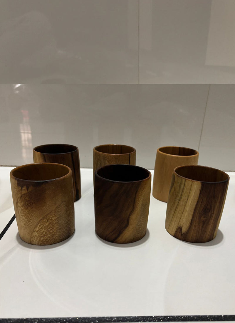 Image 3 of Wood estate Original Wooden Bourbon Drinking Water Glass Gifts