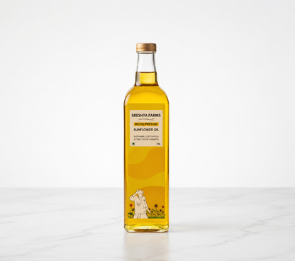 Image 1 of Sreshta Farms Wood Pressed Sunflower Oil