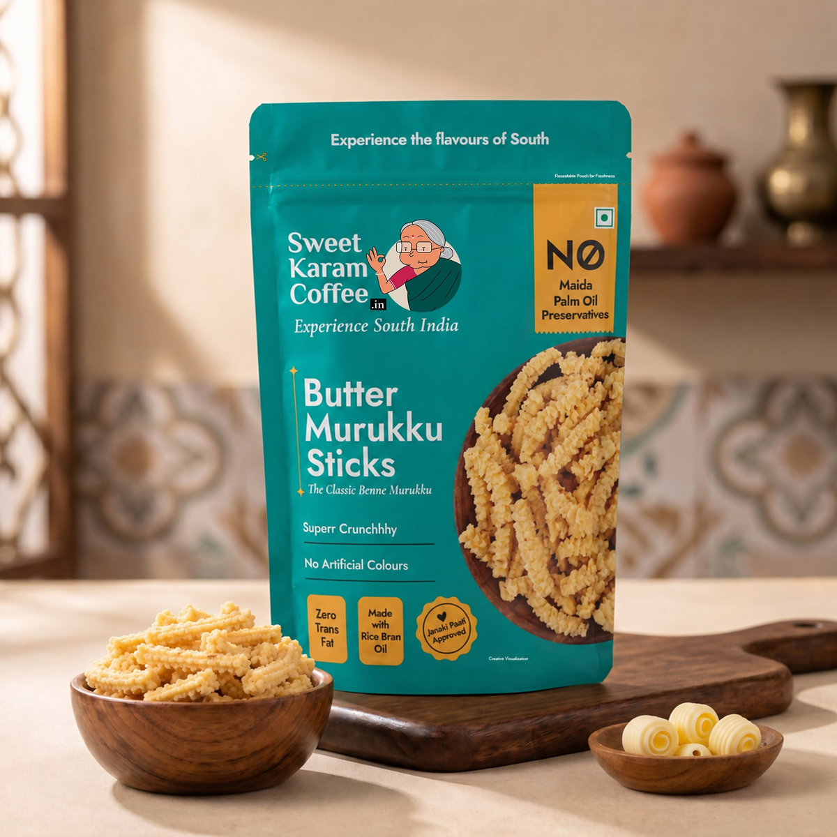 Image 2 of Sweet Karam Coffee Butter Murukku (Benne Murukku)