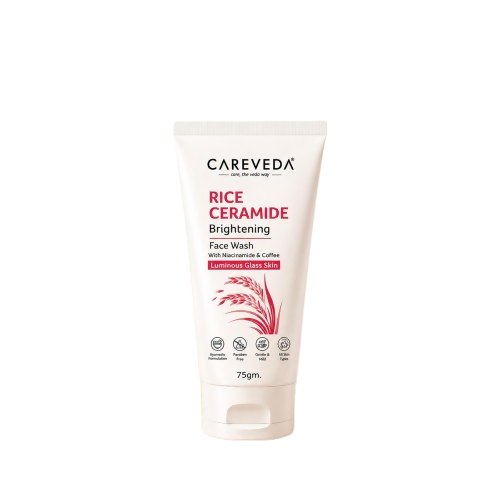 Image 1 of 75 gm / Pack of 1 for the product CareVeda Rice Ceramide Brightening Face Wash with Niacinamide & Coffee for Luminous Glass Skin
