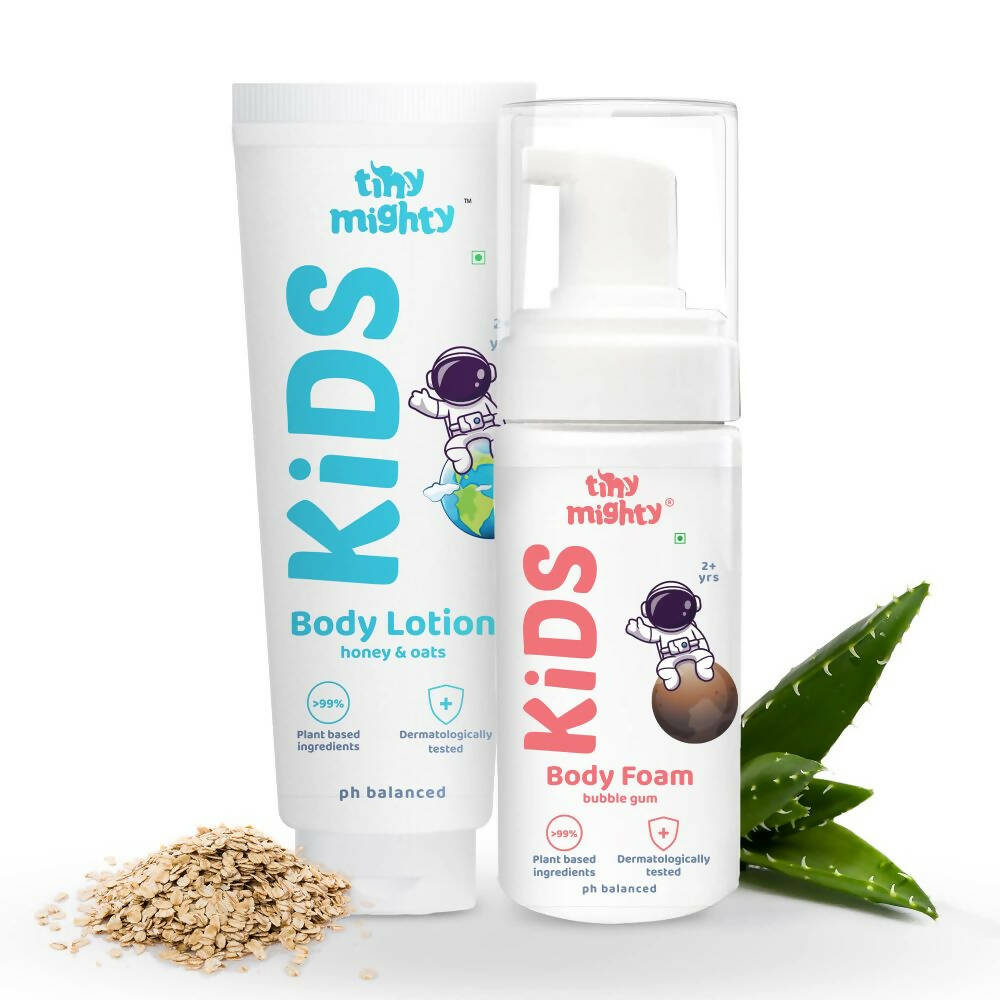 Image 1 of Combo for the product Tiny Mighty Kids Foam Body Wash And Body Lotion Combo
