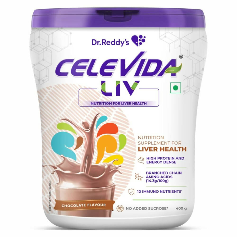 Image 1 of 390 gm for the product Celevida Liv Nutrition Health Drink - Chocolate Flavor
