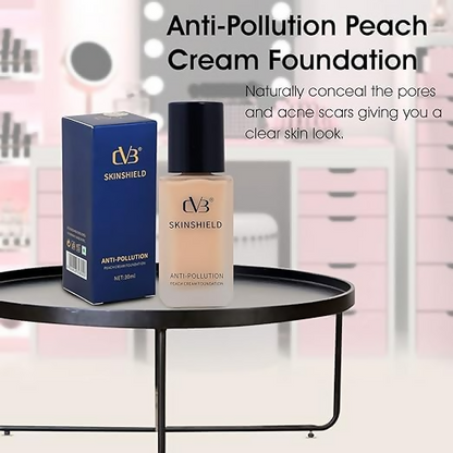 Image 3 of CVB Ft-808 Natural Anti Pollution Peach Cream Foundation Oil-Free
