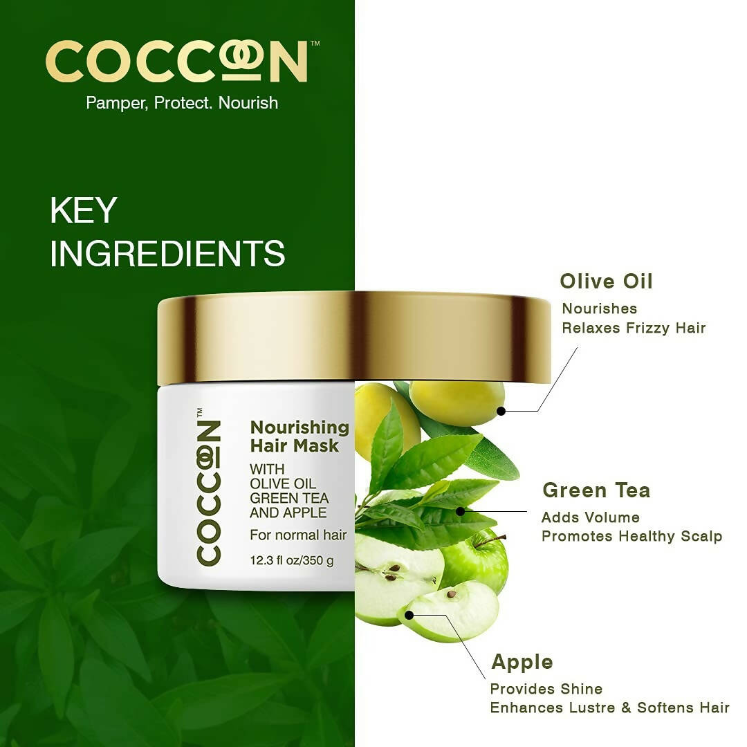 Image 4 of Coccoon Nourishing Hair Mask With Olive Oil, Green Tea & Green Apple