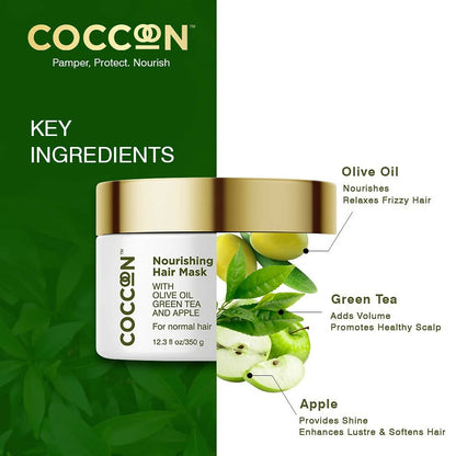 Image 4 of Coccoon Nourishing Hair Mask With Olive Oil, Green Tea & Green Apple