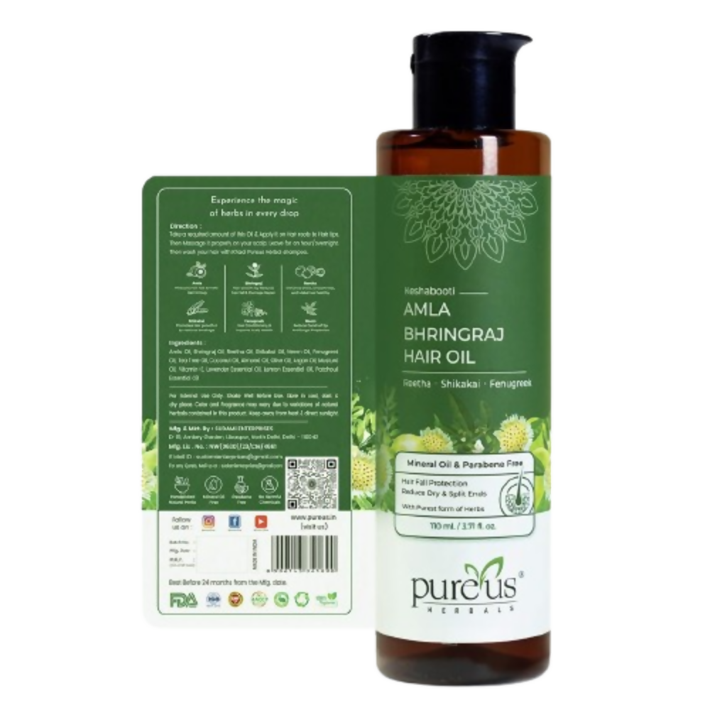 Image 2 of Pureus Herbals Amla Bhringraj Hair Oil