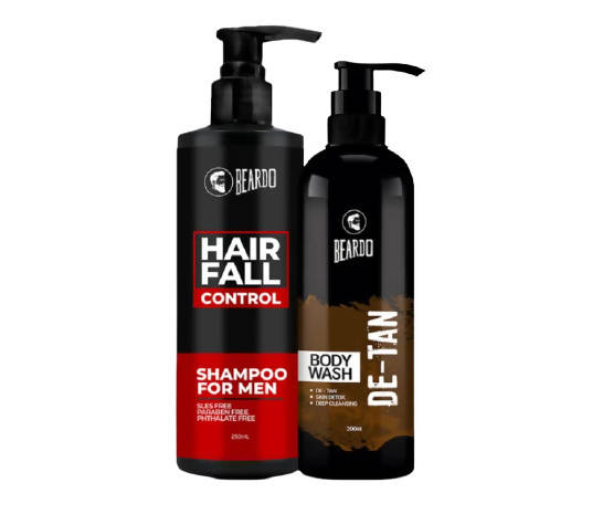 Image 1 of Combo / Pack of 1 for the product Beardo Hair Fall Control Shampoo & De-Tan Bodywash Combo