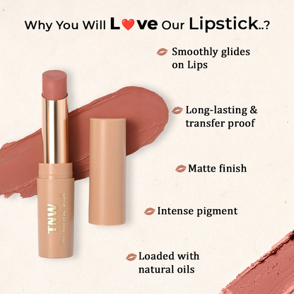 Image 3 of The Natural Wash Silky Matte Fusion Longstay Bullet Lipstick - Stardust Rose