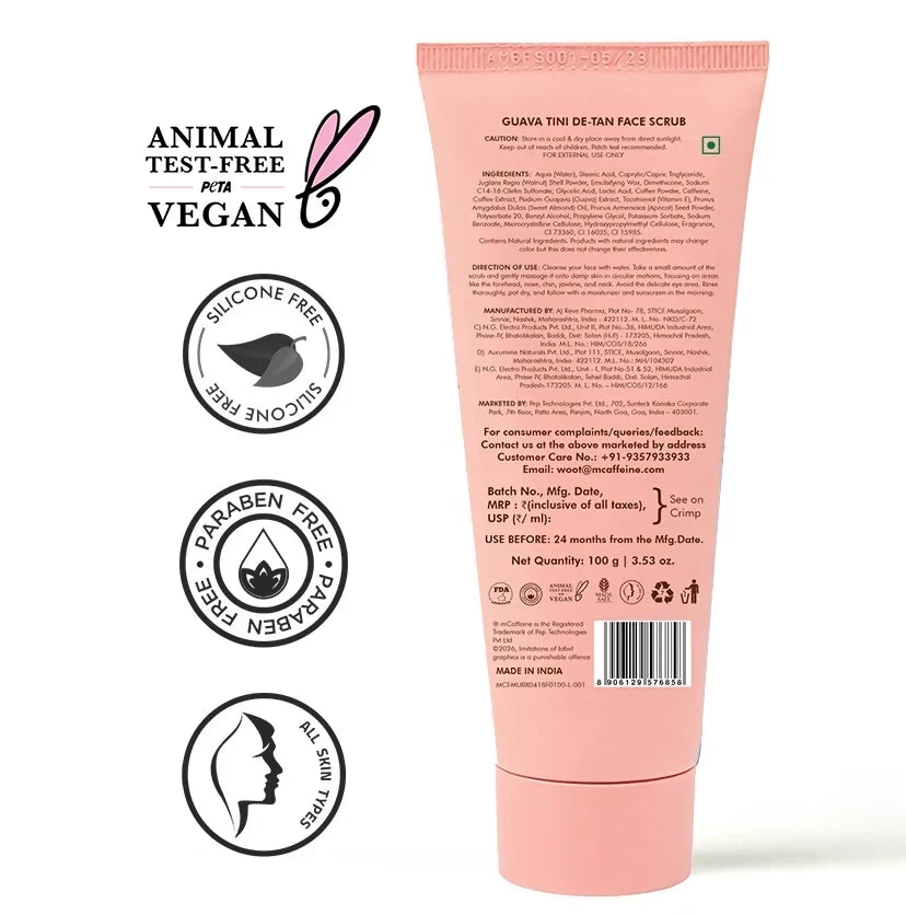 Image 4 of mCaffeine Guava Tini De-Tan Face Scrub
