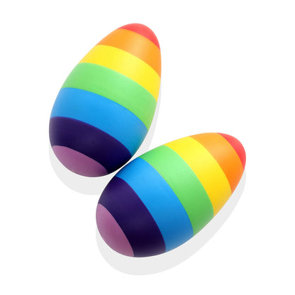 Image 1 of Default Title for the product Nesta Toys Rainbow Wooden Egg Shaker - Set of 2