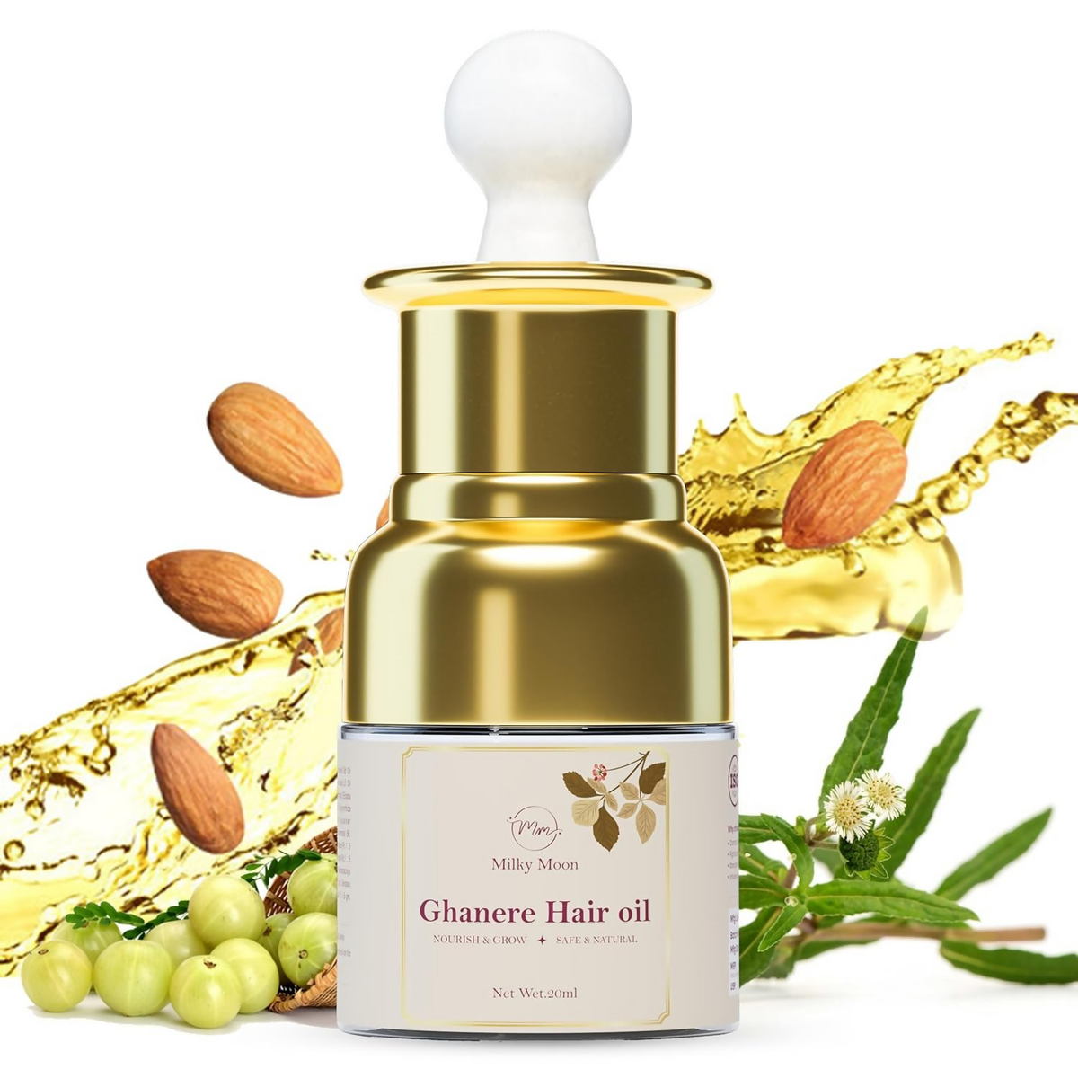 Image 1 of 20 ml / Pack of 1 for the product Milky Moon Ghanere Hair Oil for Hair Growth & Anti Hair Fall