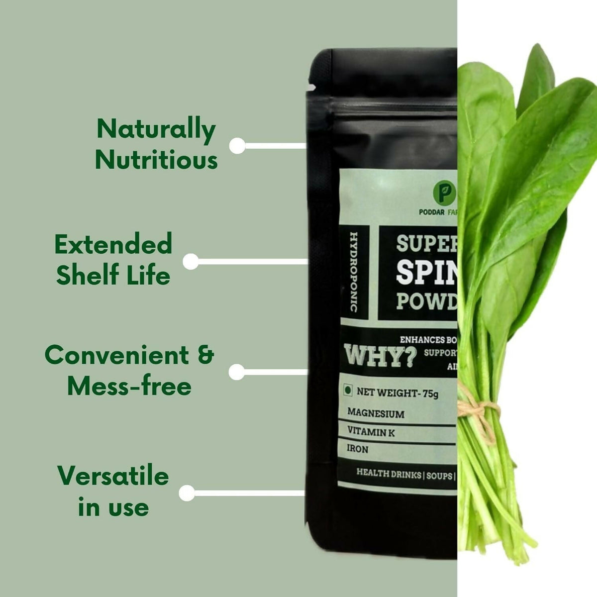 Image 3 of Poddar Farms Spinach Powder
