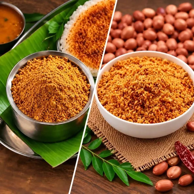 Image 1 of combo for the product Tenali Ruchulu Podi Combo: Chitlam Podi + Palli Podi