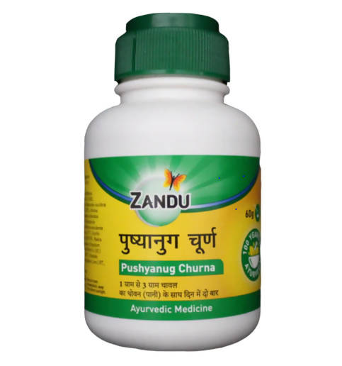 Image 1 of 60 gm for the product Zandu Pushyanug Churna