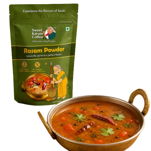 Image 1 of 180 gm for the product Sweet Karam Coffee Rasam Powder