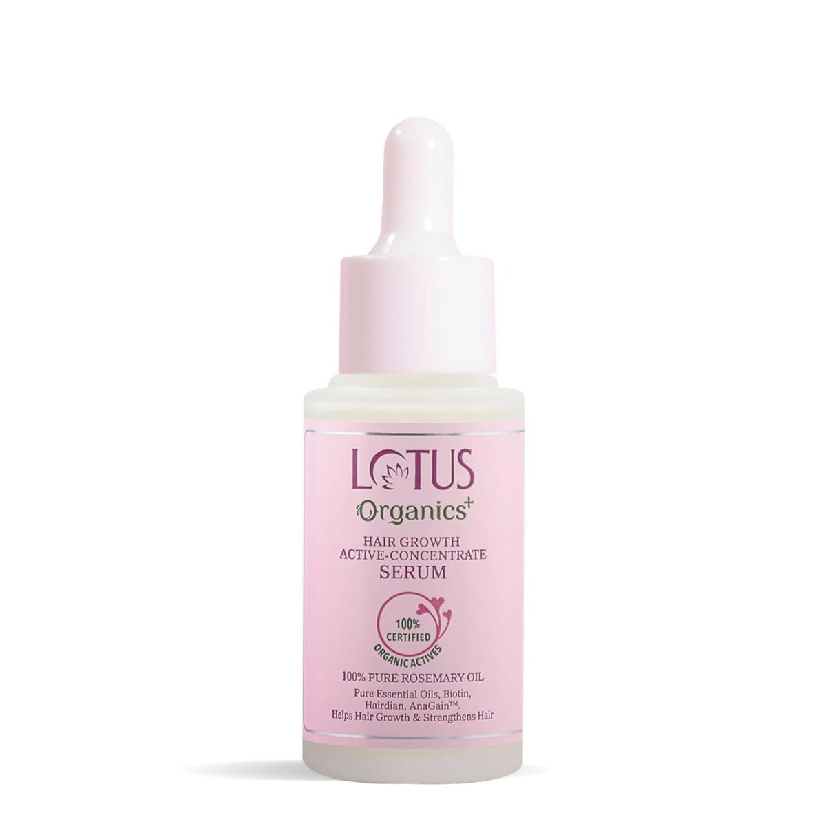 Image 1 of 28 ml for the product Lotus Organics+ Hair Growth Active Concentrate Serum for Hair Growth, Increases Thickness, Strengthens Hair Follicles
