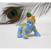 Image 1 of Default Title for the product Gold Art India Gold Plated Blue Terracotta Small Laddu Gopal Idol