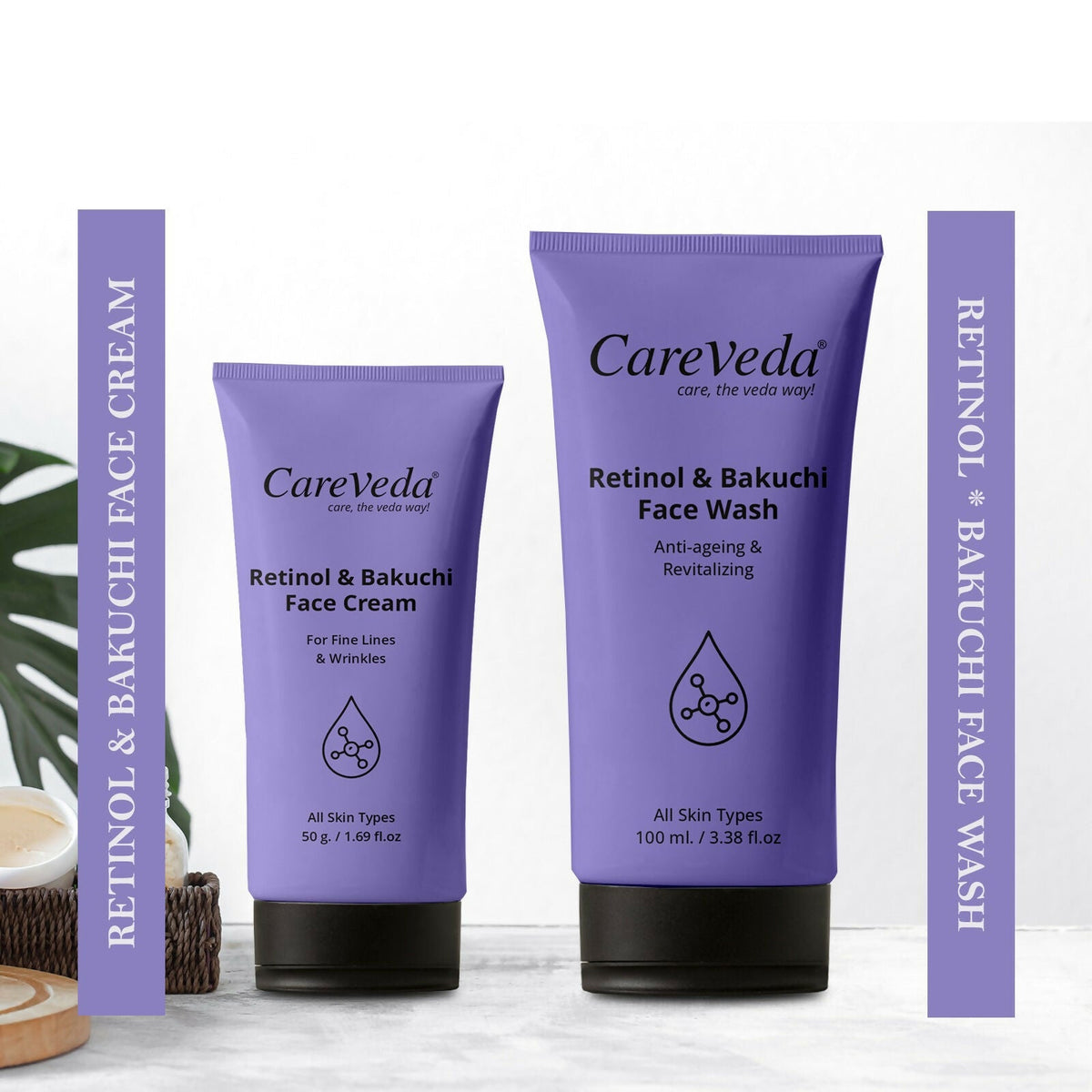 Image 2 of CareVeda Retinol Glow Duo Combo Set of 2 – Face Wash 100gm & Cream 50gm