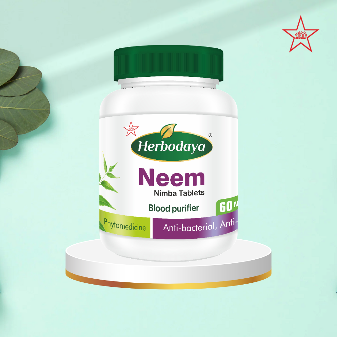 Image 1 of 60 tabs for the product Skm Ayurveda H.Neem Tablets