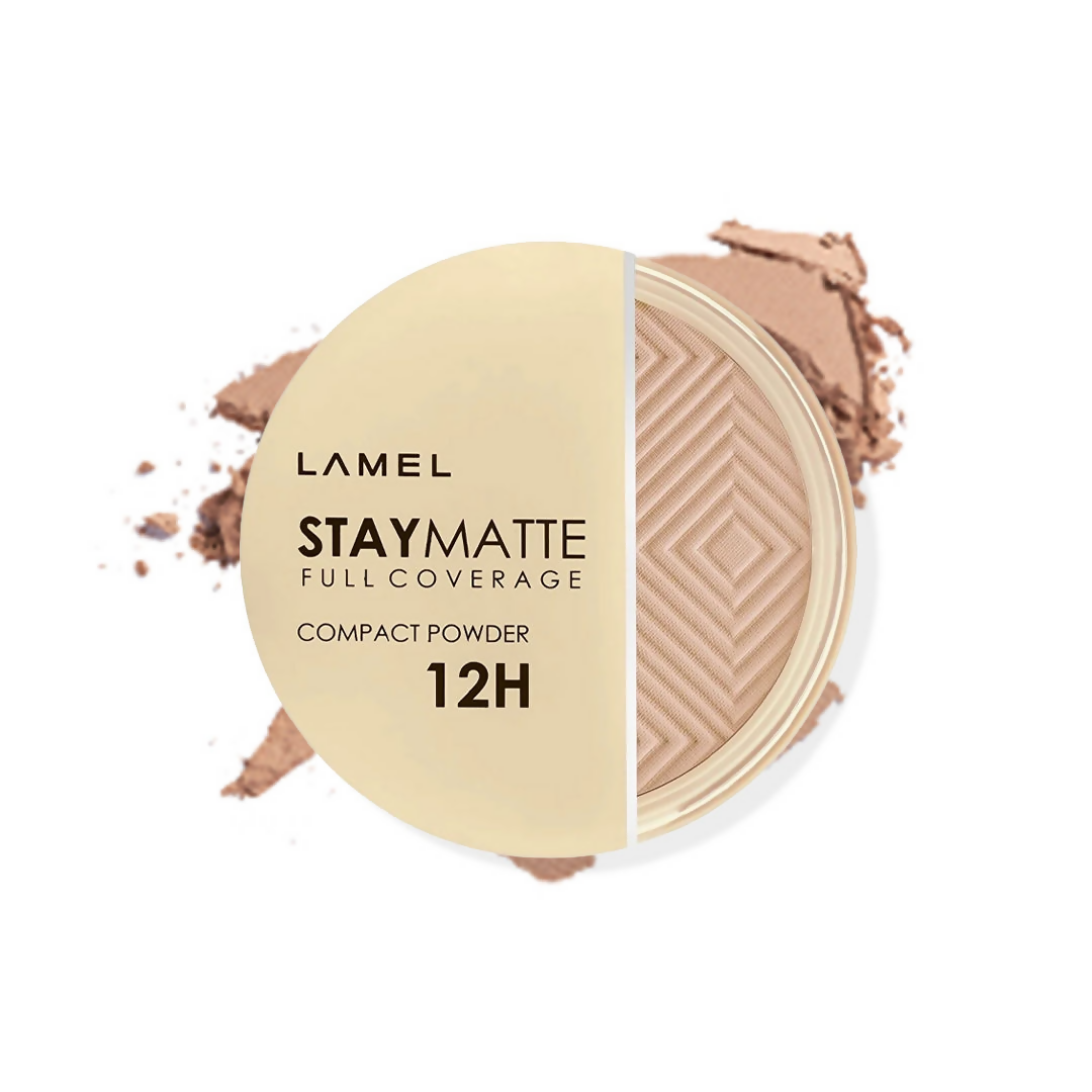 Image 1 of 12 gm / Pack of 1 for the product Lamel Stay Matte Full Coverage Compact Powder - 404 Beige