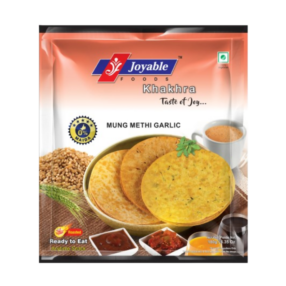 Image 1 of 200 gm / Pack of 1 for the product Joyable Mung Methi Garlic Khakhra