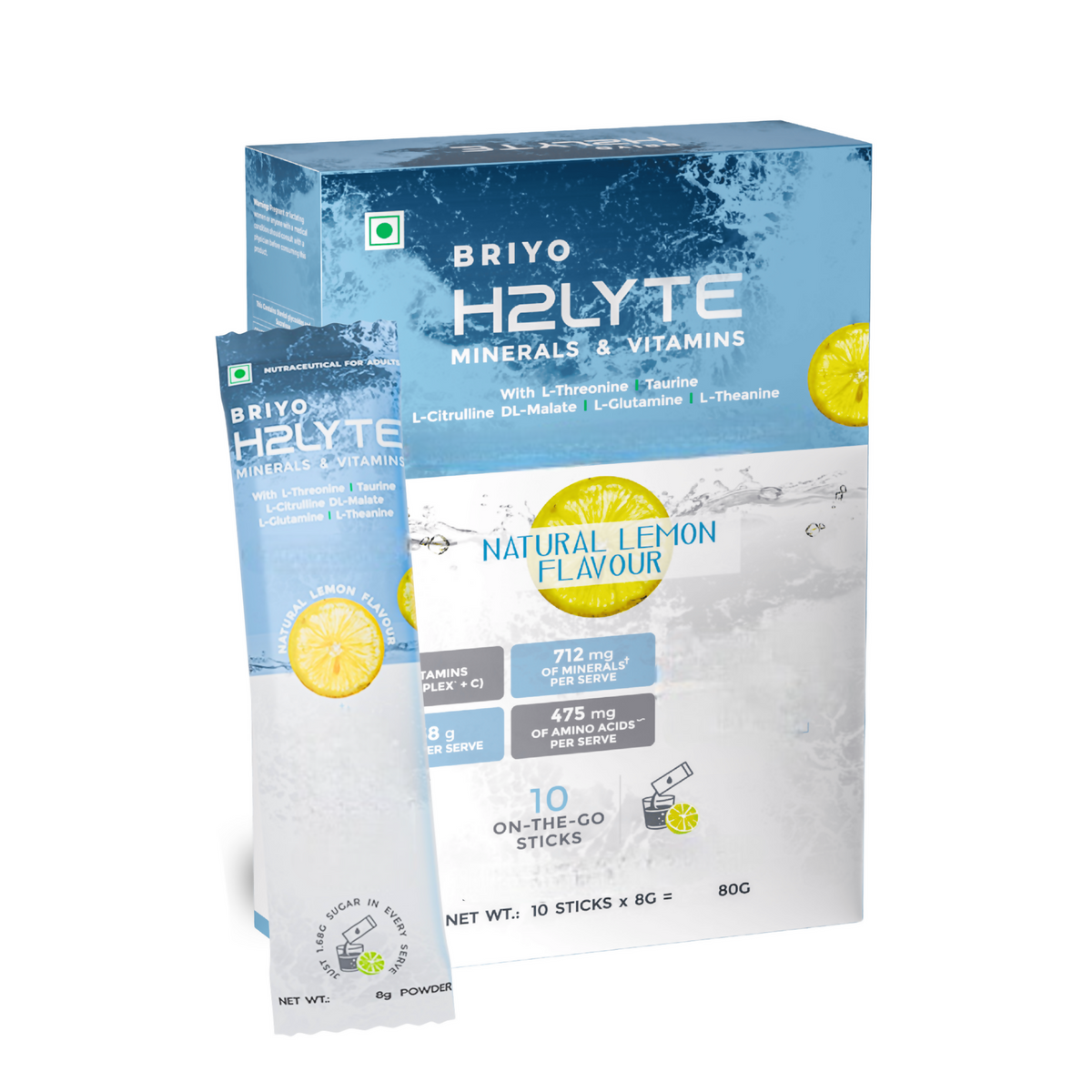 Image 1 of 10 Sachets for the product Briyo Electrolyte Drink H2lyte