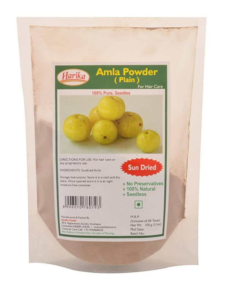 Image 1 of 100 gm for the product Harika Plain Amla Powder