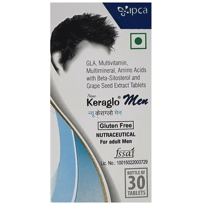 Image 1 of 30 tabs for the product Ipca Keraglo Men Tablets
