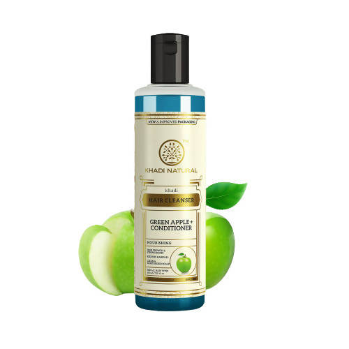 Image 1 of 210 ml for the product Khadi Natural Green Apple + Conditioner Hair Cleanser