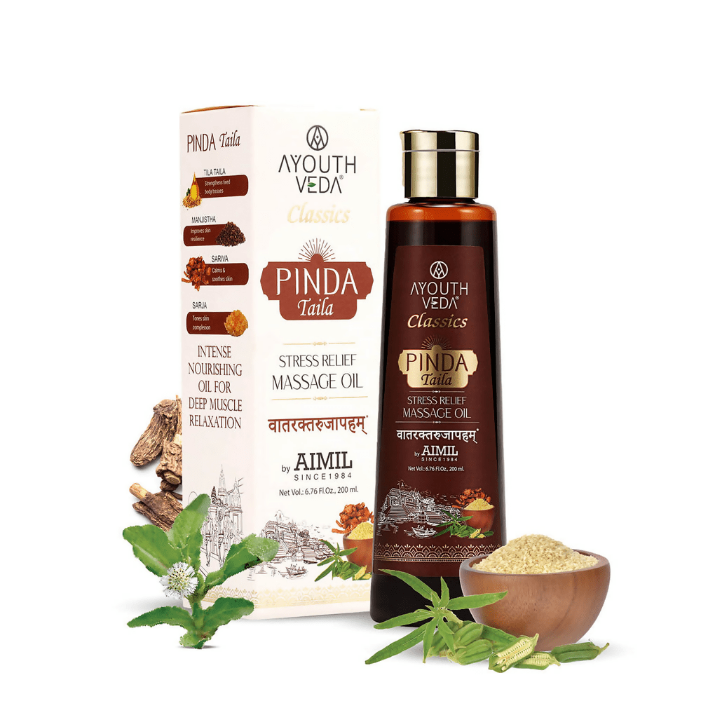 Image 1 of 200 ml / Pack of 1 for the product Ayouthveda Pinda Taila for Stress Relief Massage Oil