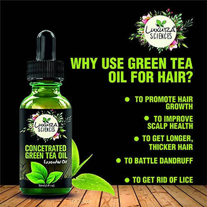Image 2 of Luxura Sciences Concentrated 100% Organic Green Tea Oil/Serum for Skin and Hair