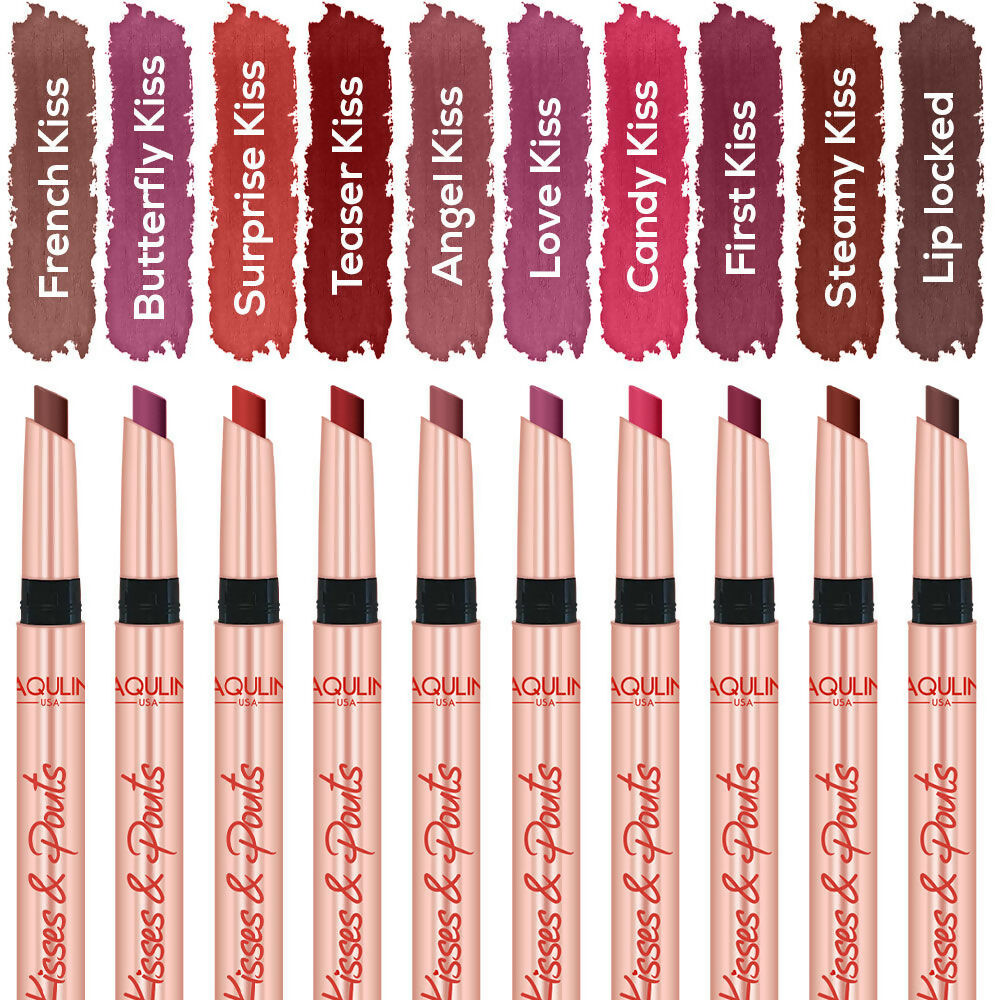 Image 3 of Jaquline USA Kisses & Pouts Transfer Proof Matte Lipstick - Butterfly Kiss 02