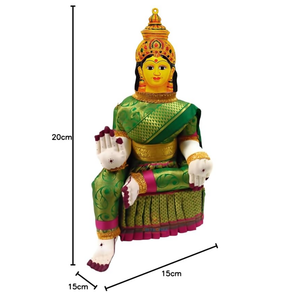 Image 6 of SRI YAGNAA Metal Varalakshmi Doll With Face - Multicolor