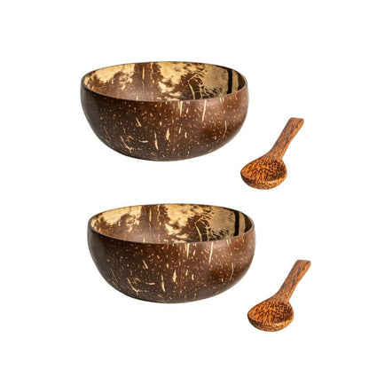 Image 1 of 500 ml / Set of 2 for the product Thenga Artisan Coconut Bowl with Spoon