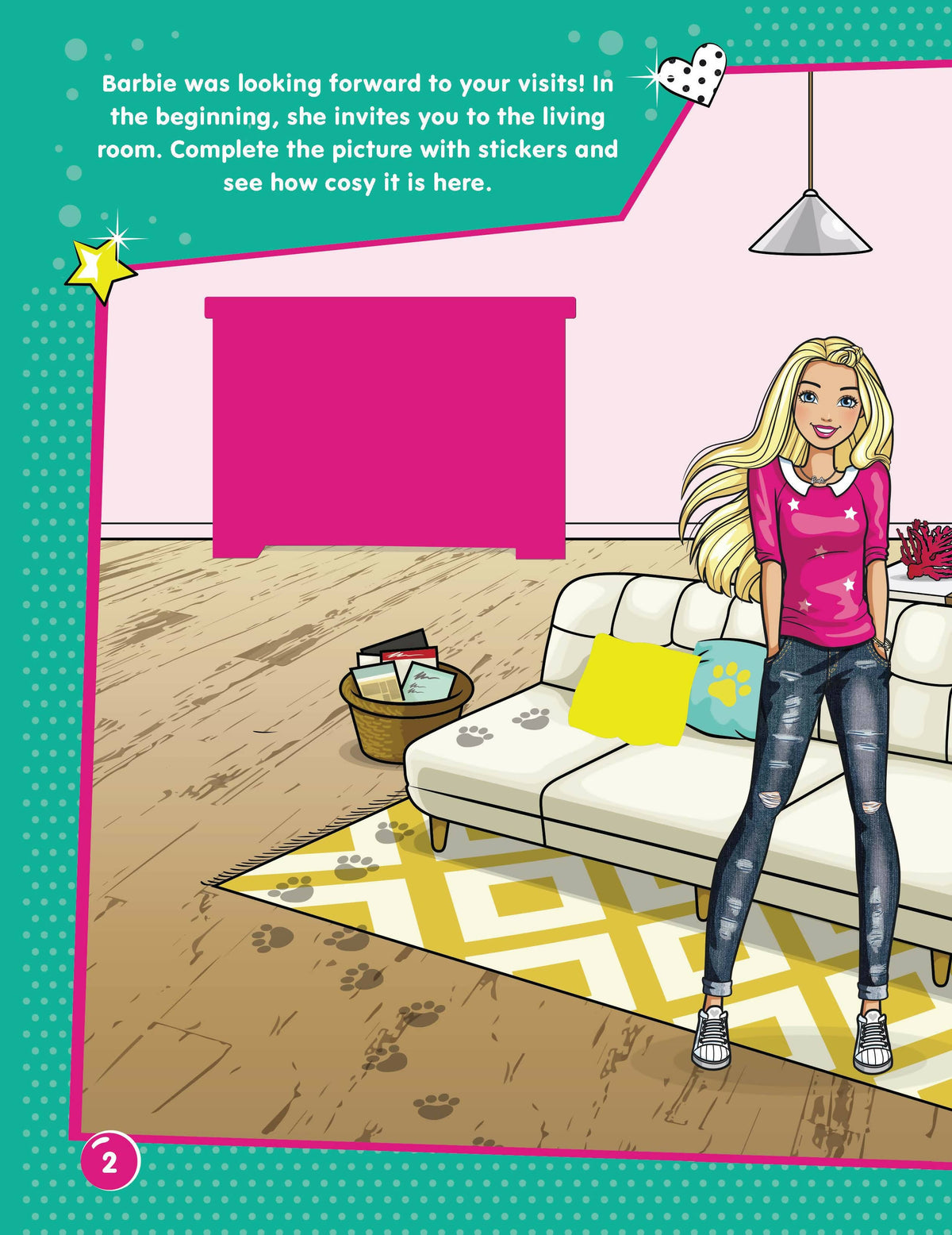 Image 2 of Dreamland Publications Barbie Dreamhouse Adventures -Dream House Decorate with Stickers