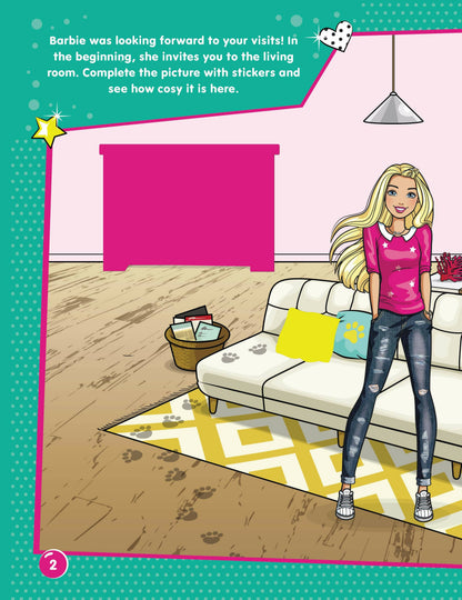 Image 2 of Dreamland Publications Barbie Dreamhouse Adventures -Dream House Decorate with Stickers