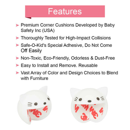 Image 3 of Safe-O-Kid Elegant Catchy Animal Shaped Corner Guards Prevents Head Injury, White