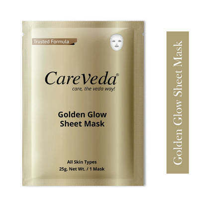 Image 2 of CareVeda Golden Glow Sheet Mask Suitable For All Skin Types
