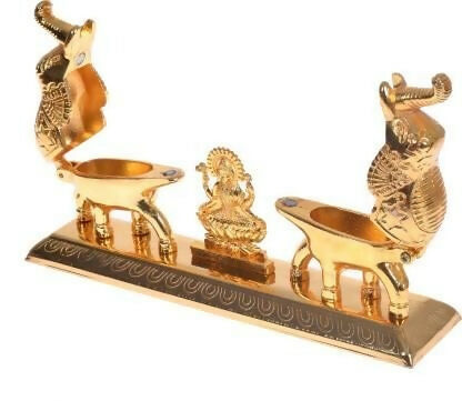 Image 2 of Fashion Bizz Handcrafted Goddess Lakshmi Roli Chawal Box with Elephants