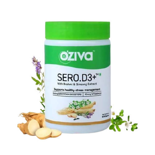 Image 1 of 60 Capsules for the product OZiva Sero.D3+ With Brahmi & Ginseng Extract Capsules