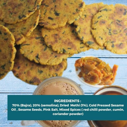 Image 3 of NIHKAN Baked Bajra Methi Bhakhri