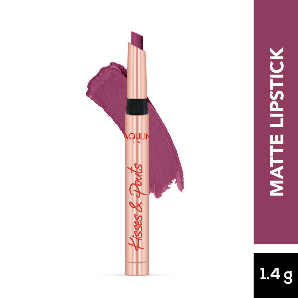 Image 2 of Jaquline USA Kisses & Pouts Transfer Proof Matte Lipstick - Butterfly Kiss 02