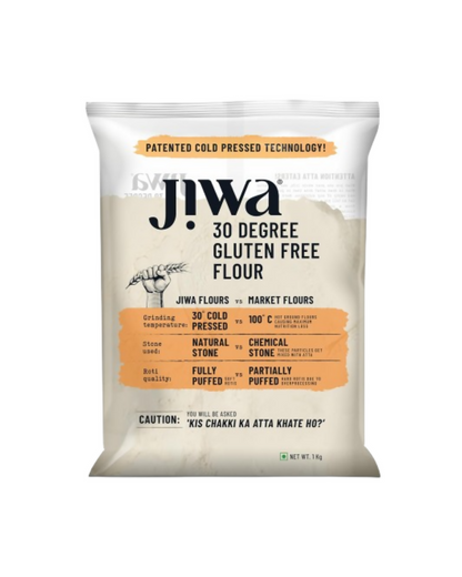 Image 1 of 1 kg for the product Jiwa 30 Degree Gluten Free Flour/Atta, Wheat Free